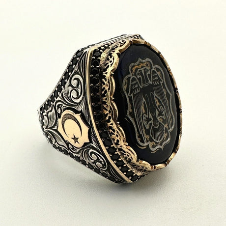 Men's Double Head Seljuk State Replica Ring