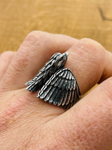 Men's Eagle Silver Ring