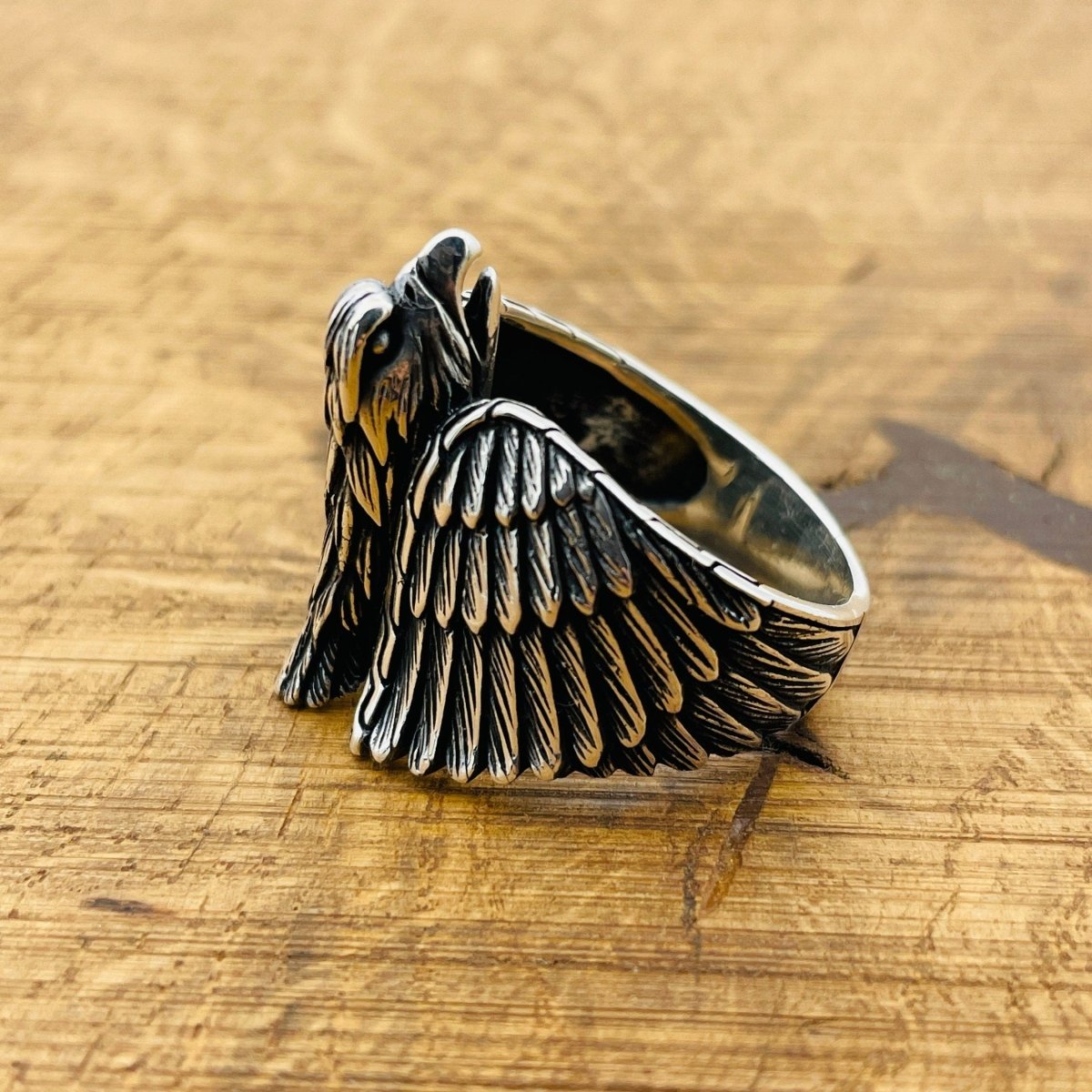 Men's Eagle Silver Ring