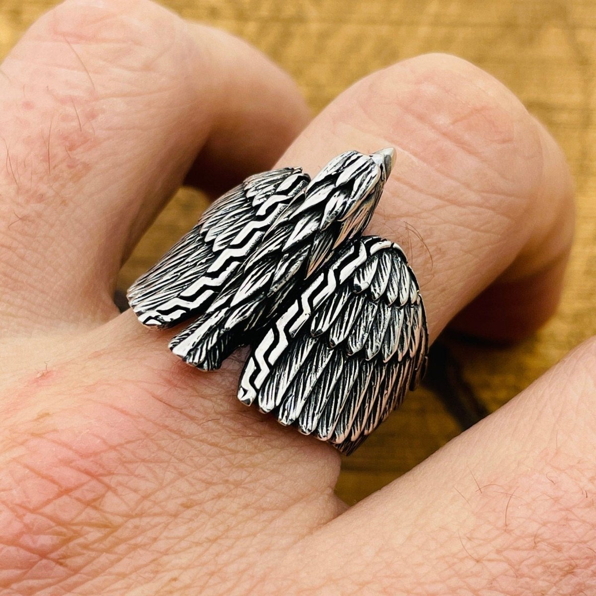 Men's Eagle Silver Ring