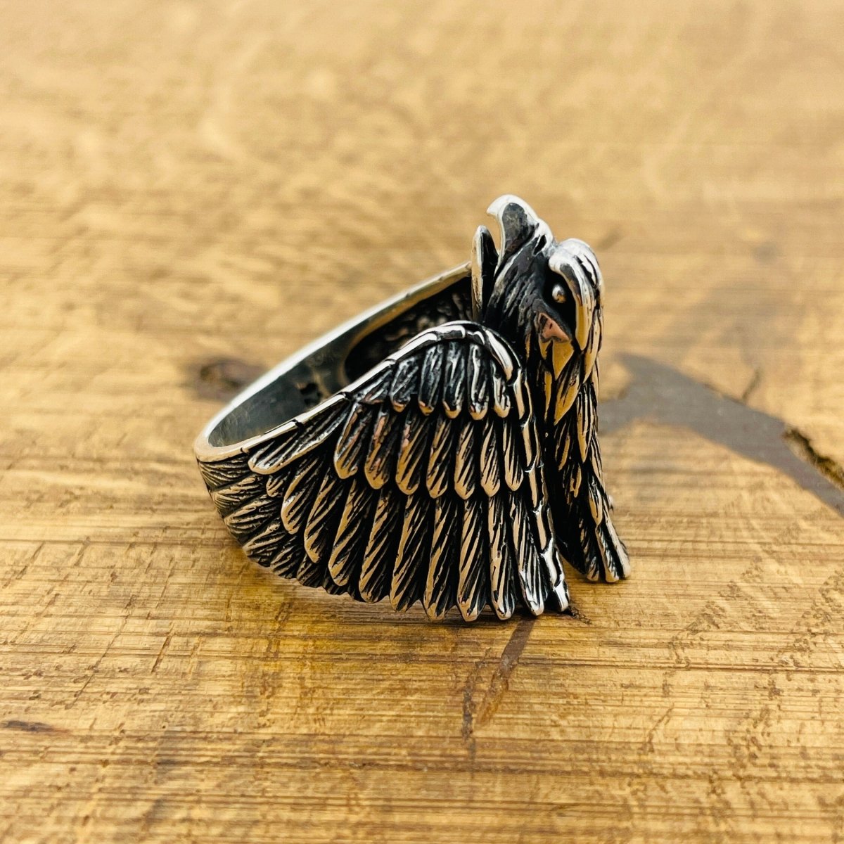 Men's Eagle Silver Ring