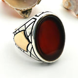 Men’s Green Agate Ottoman Ring