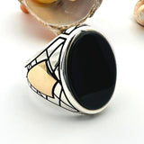 Men’s Green Agate Ottoman Ring