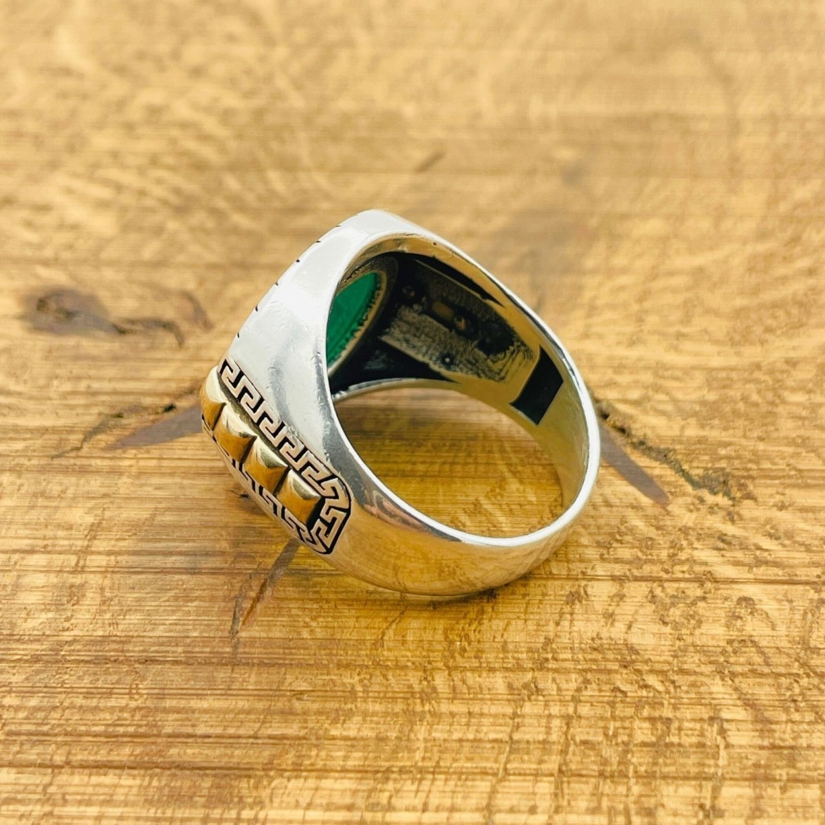 Men's Green Aqeeq Ring