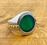 Men's Green Aqeeq Ring