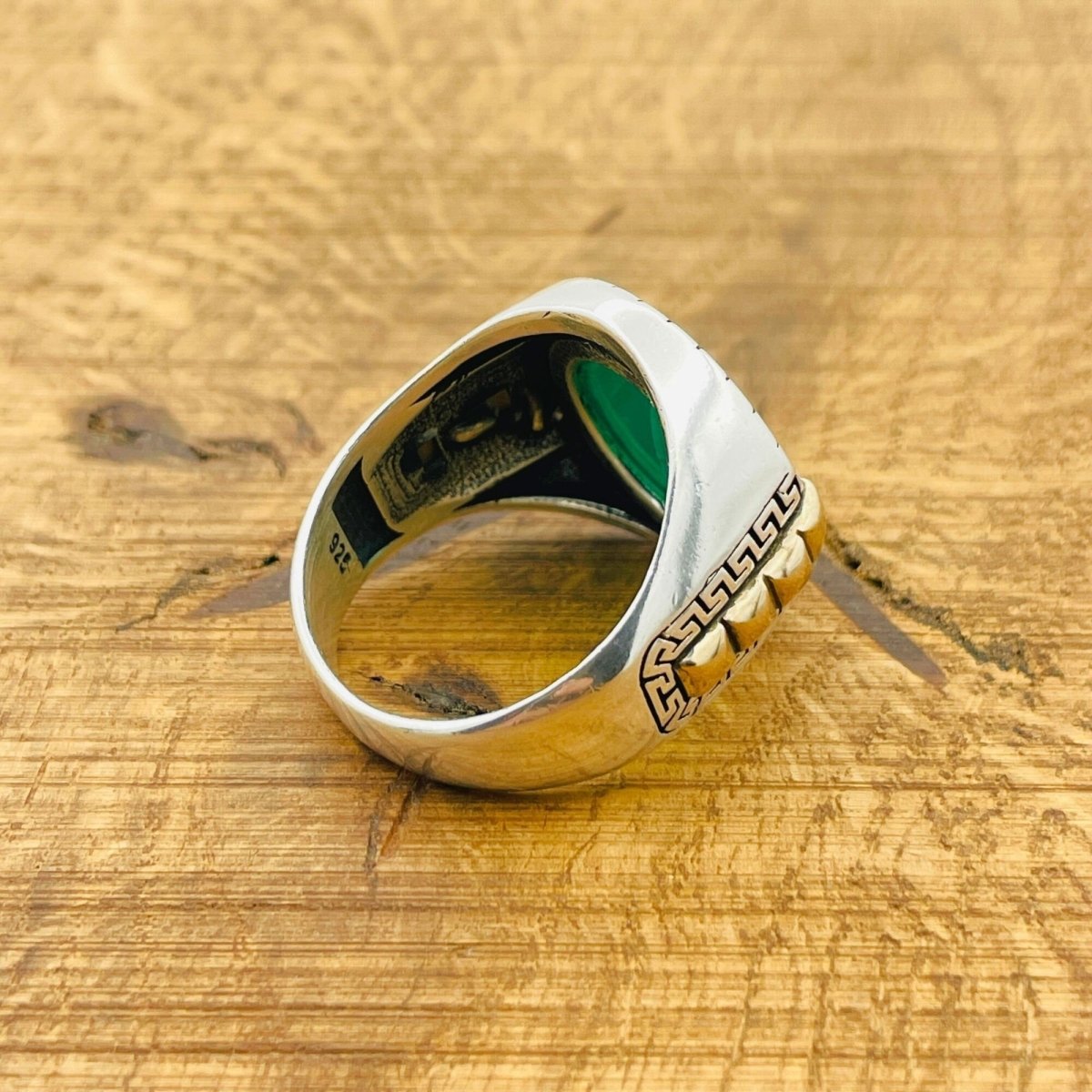 Men's Green Aqeeq Ring