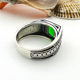 Men's Green Emerald Gemstone Ring