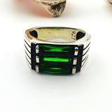 Men's Green Emerald Stone Ring