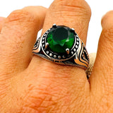 Men's Green Emerald Stone Ring