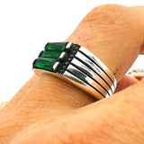 Men's Green Emerald Stone Ring