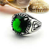 Men's Green Emerald Stone Ring