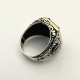 Men's Handcrafted Black Onyx Ring | Premium 925 Sterling Silver | Unique Gift for Him - TryAladdin