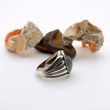 Men's Handcrafted Red Zircon Oval 925 Sterling Silver Ring - TryAladdin