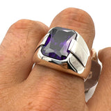 Men's Handmade Amethyst Ring