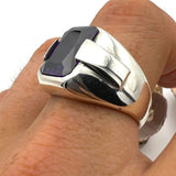 Men's Handmade Amethyst Ring