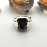 Men's Handmade Amethyst Ring