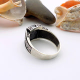 Men's Handmade Black Onyx Silver Ring