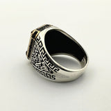 Men's Handmade Black Onyx Stone Silver Ring