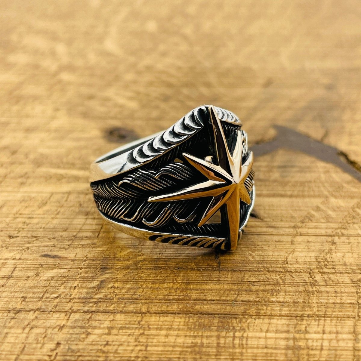 Men's Handmade Compass Ring