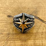 Men's Handmade Compass Ring