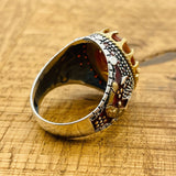 Men's Handmade Multi - Color Zultanite Stone Ring