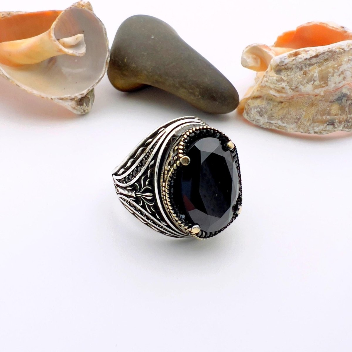 Men's Handmade Onyx Ring