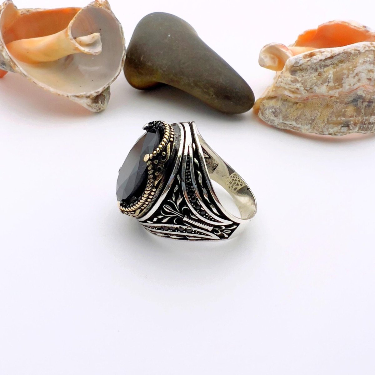 Men's Handmade Onyx Ring