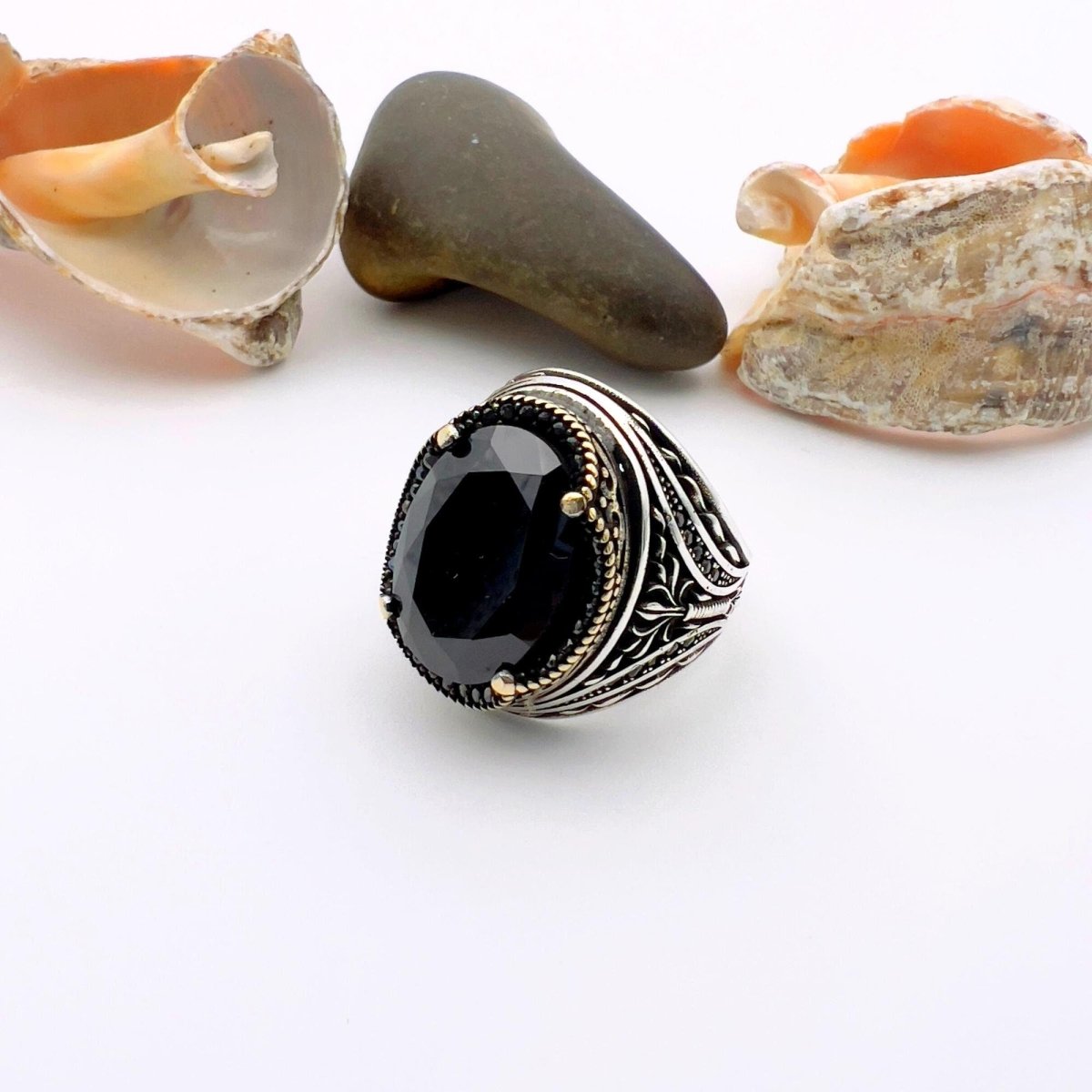 Men's Handmade Onyx Ring