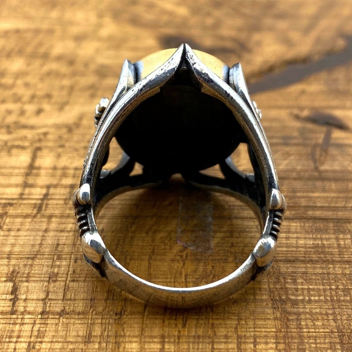 Men's Handmade Silver Anchor Ring