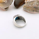 Men's Handmade Turkish Turquoise Ring | 925 Sterling Silver Gemstone Jewelry - TryAladdin