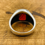 Men's Handmade Zircon Stone Silver Ring