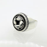 Men's Hands Design Silver Ring