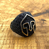 Men's Helmet Onyx Ring - TryAladdin