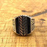 Men’s Micro Onyx Silver Ring - TryAladdin