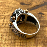 Men's Multi Stone Silver Ring