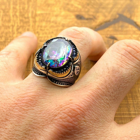 Men's Mystic Topaz Ring