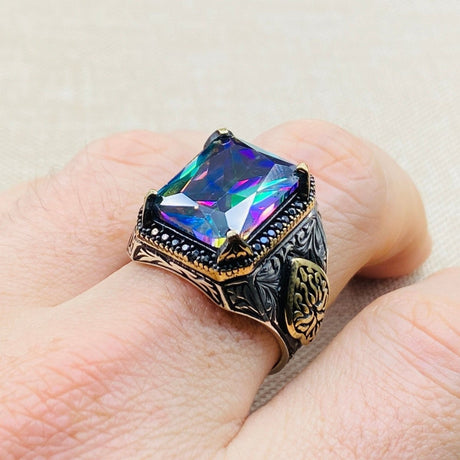 Men's Mystic Topaz Ring