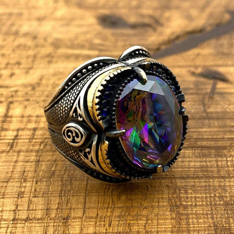 Men's Mystic Topaz Ring