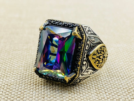 Men's Mystic Topaz Ring