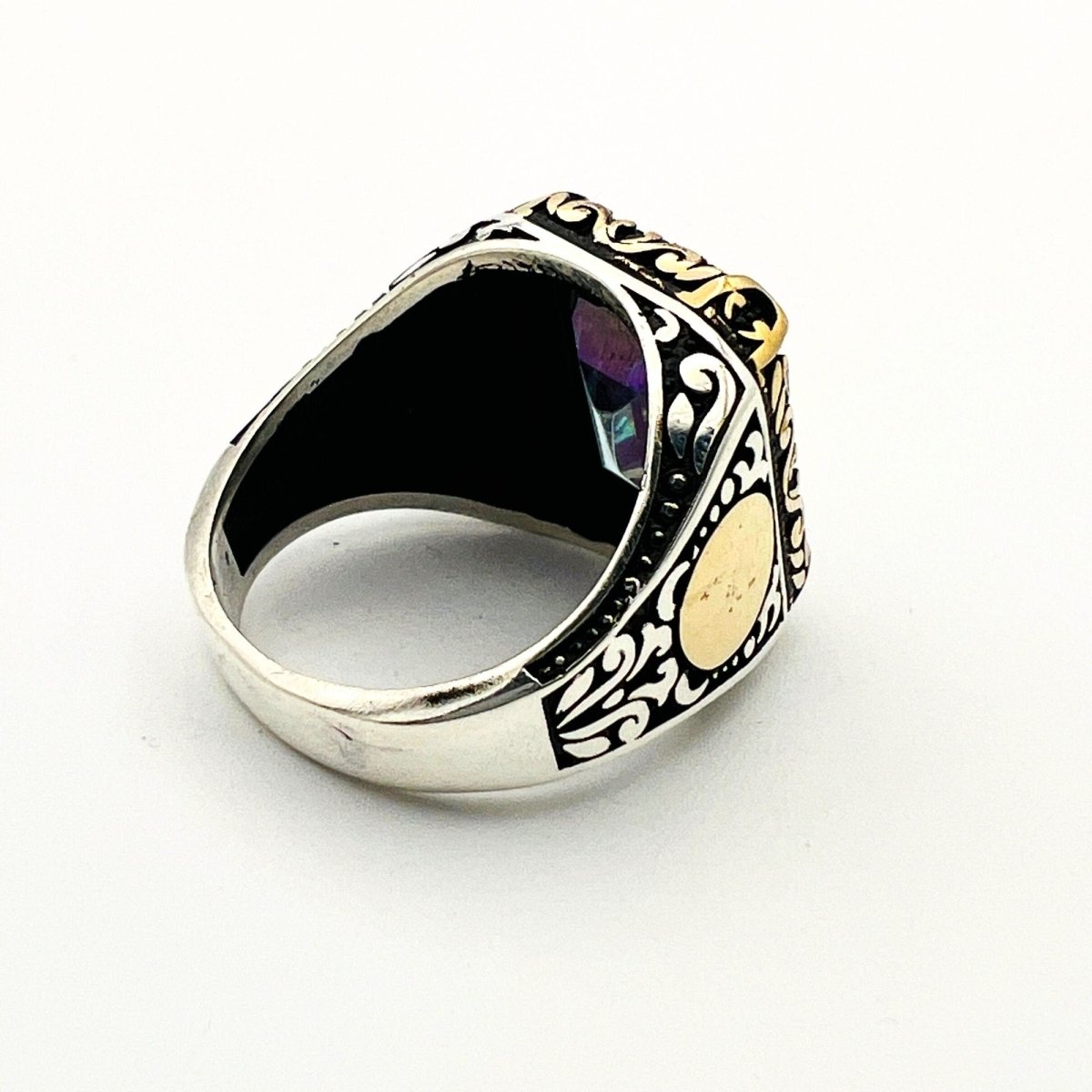 Men's Mystic Topaz Silver Ring