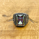 Men's Mystic Topaz Silver Ring