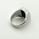 Men's Natural Black Onyx Silver Ring