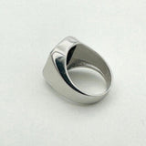 Men's Natural Black Onyx Silver Ring