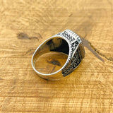 Men's Natural Stone Black Onyx Square Ring