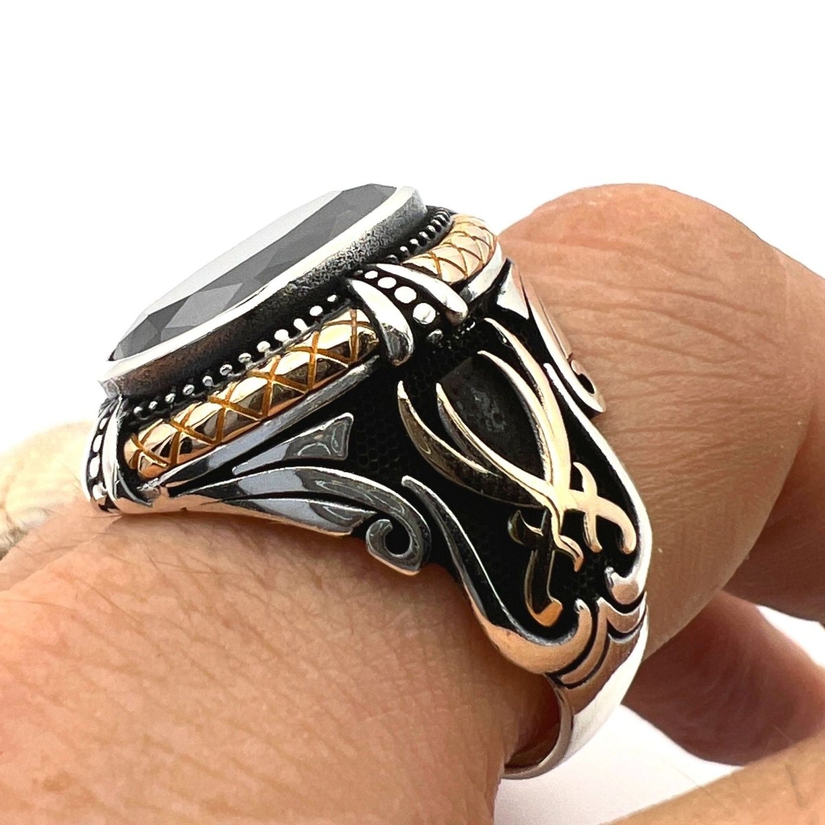 Men's Onyx Silver Ring