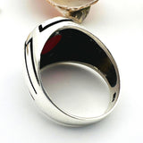 Men's Oval Red Ruby Stone Ring