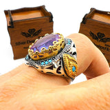 Men's Purple Amethyst Ring - TryAladdin