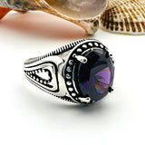 Men's Purple Amethyst Stone Ring