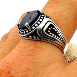 Men's Purple Amethyst Stone Ring