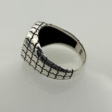 Men's Puzzle Design Silver Ring